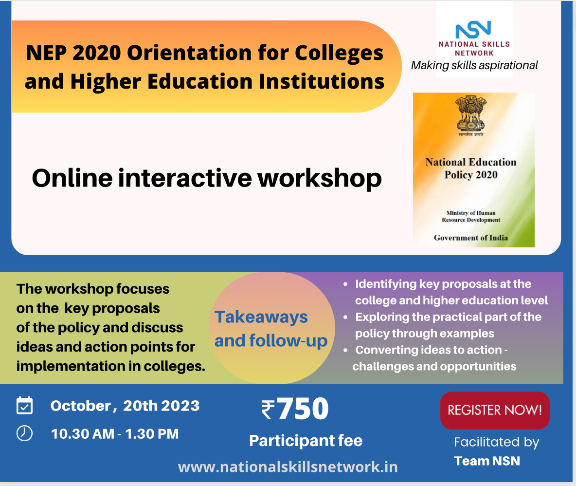 NEP 2020 orientation workshop for colleges